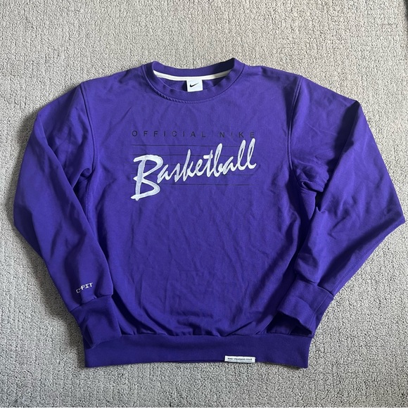 Nike Dri-FIT Standard Issue Official Basketball Sweatshirt Sz S Retro Embroidery - Picture 2 of 13